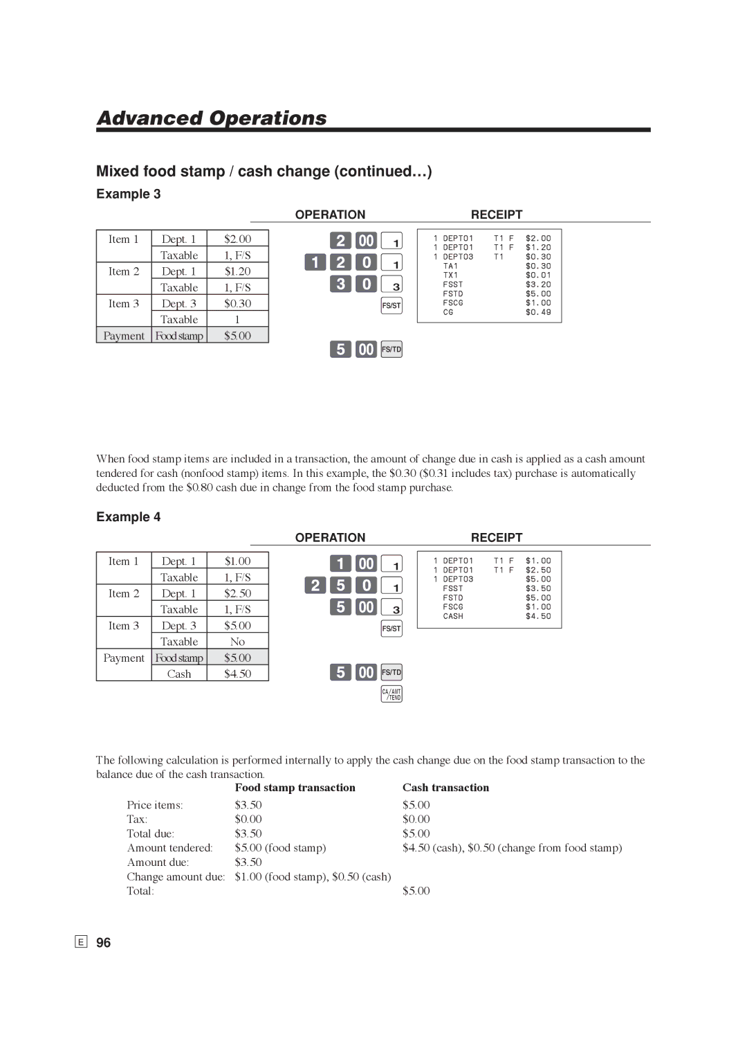 Casio SE-S6000, SE-C6000 user manual 120, 30#, 250 