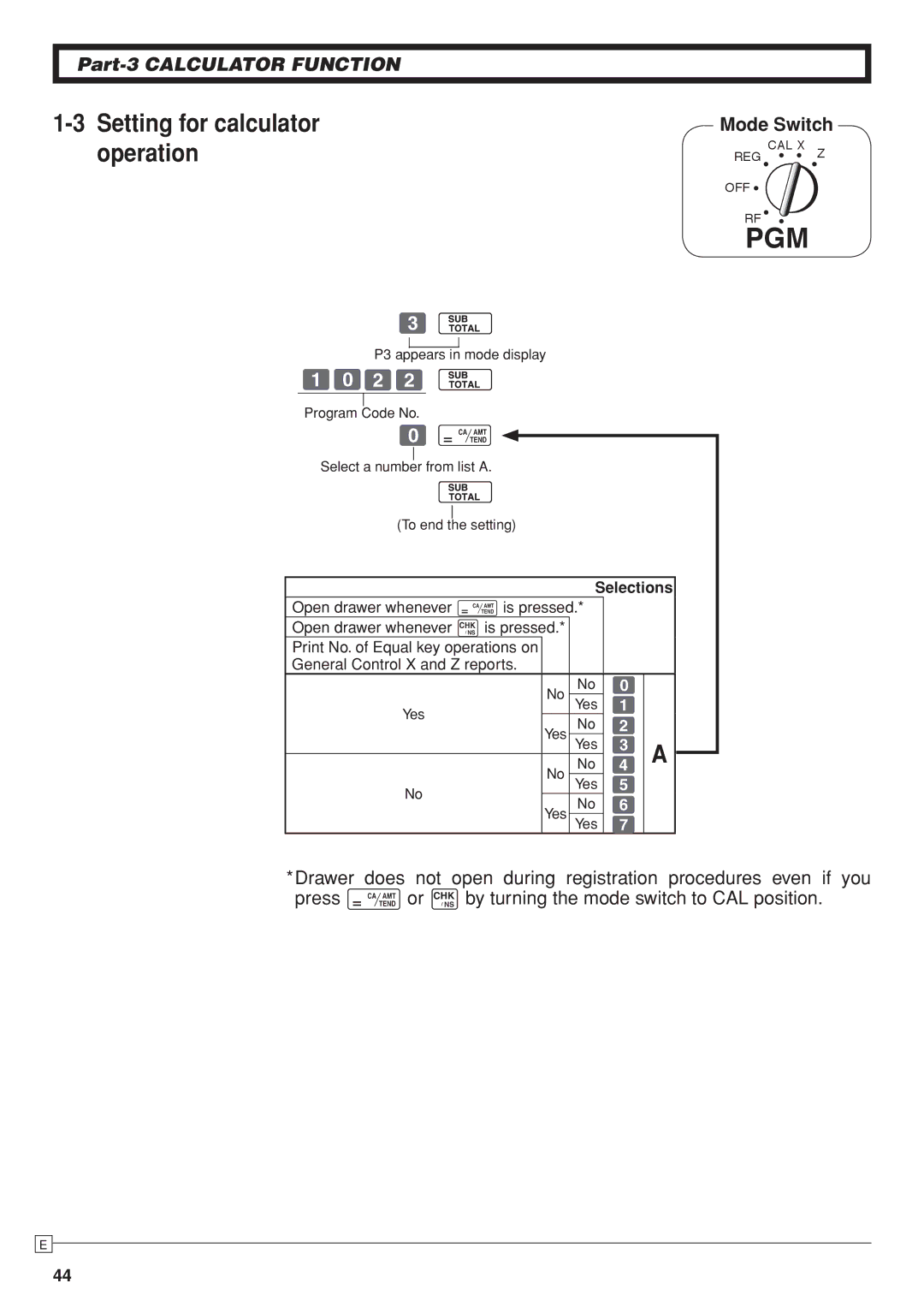 Casio SE-S10 user manual Setting for calculator operation 