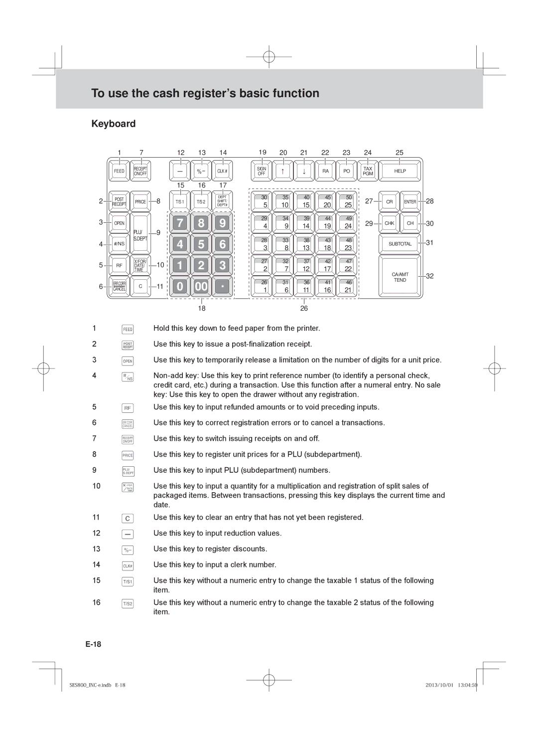 Casio SE-S800, SE-S400, PCR-T520, PCR-T500 user manual Keyboard 