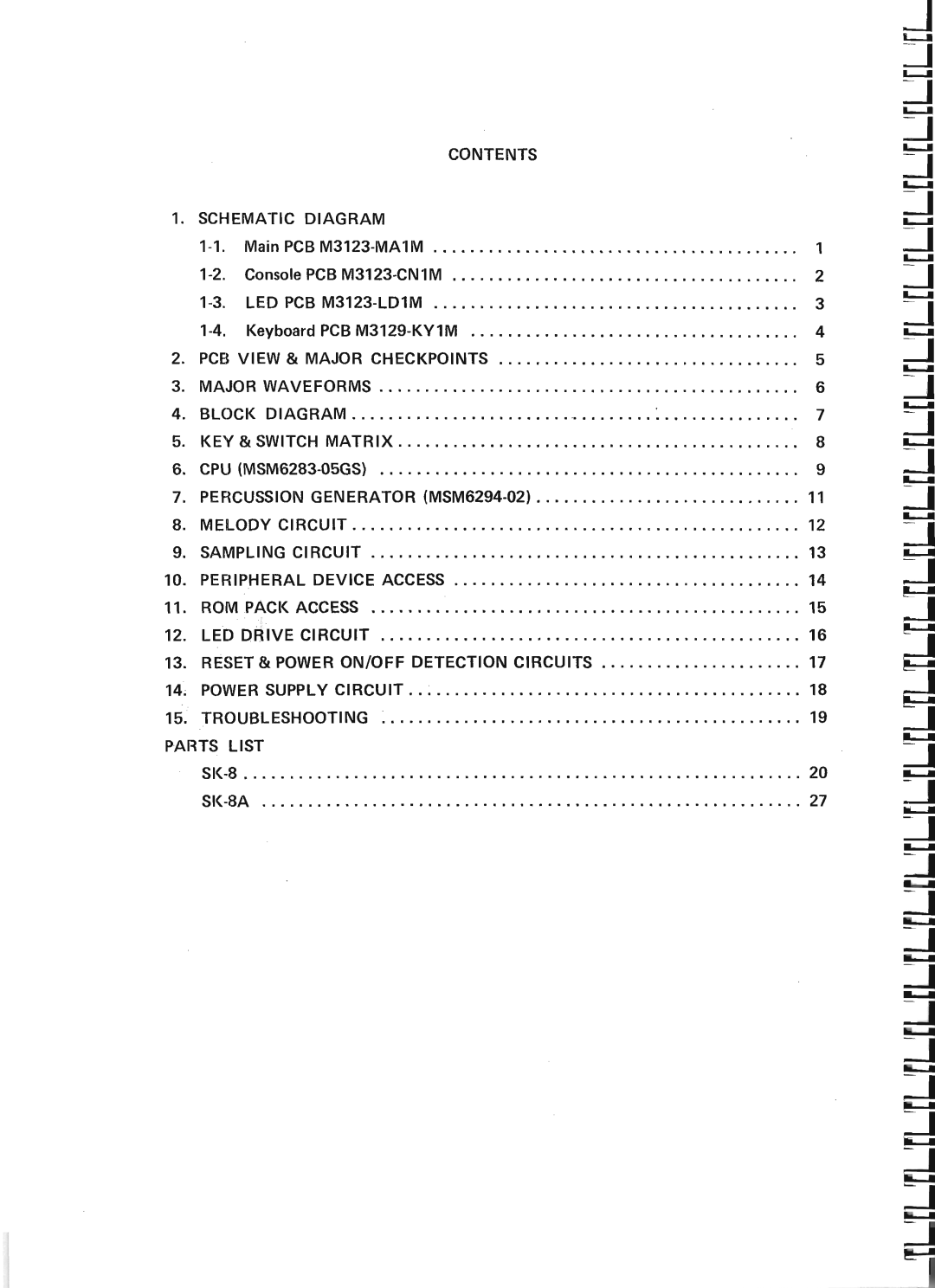 Casio SK-8A manual 