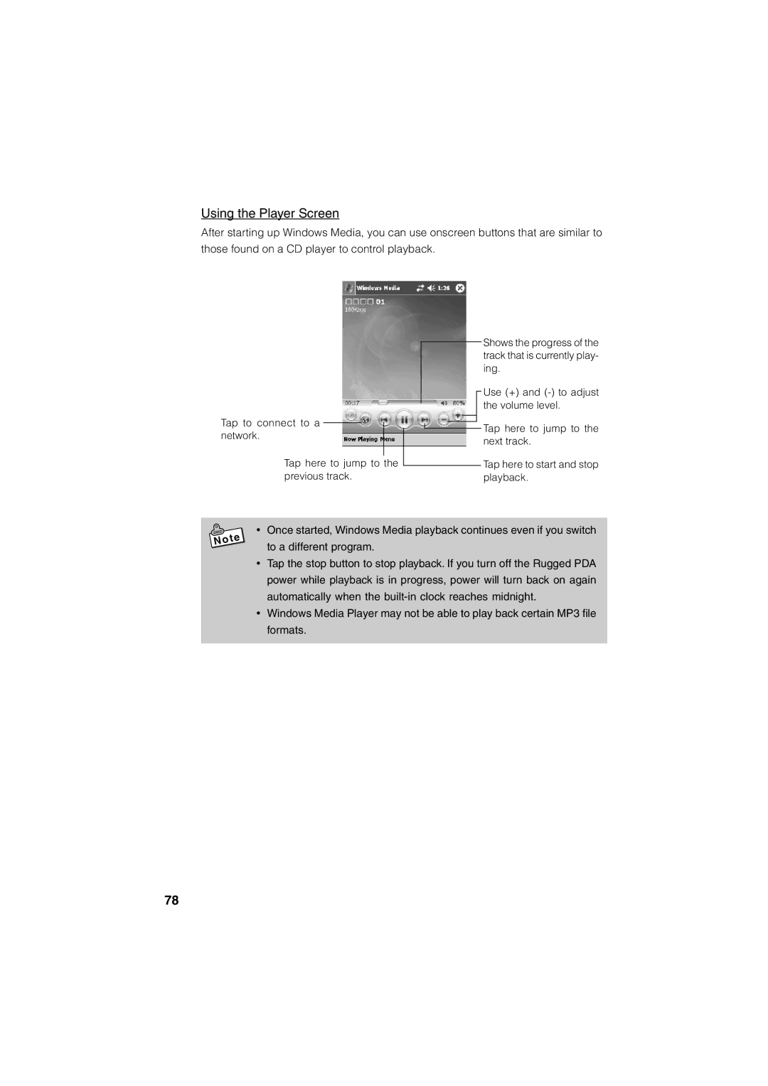 Casio Stylus manual Using the Player Screen 