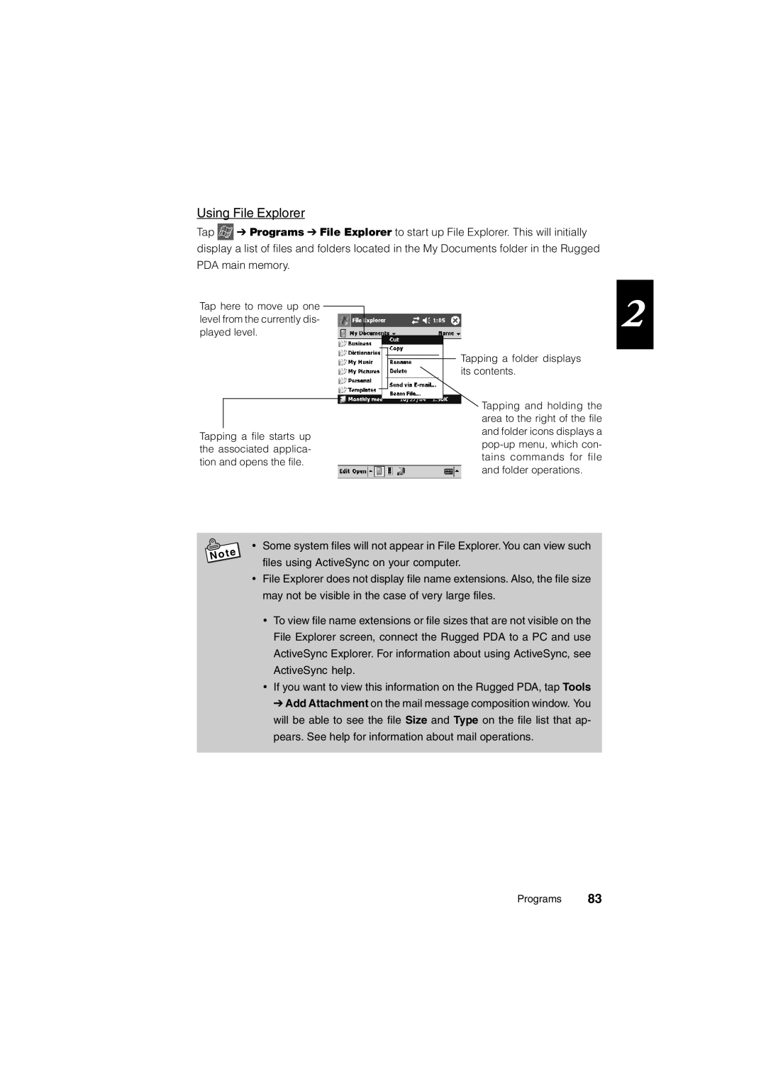 Casio Stylus manual Using File Explorer 