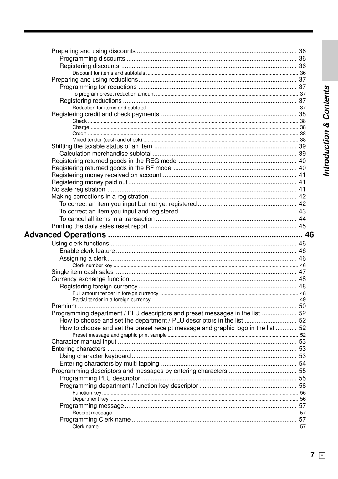 Casio TE1500 user manual Advanced Operations 