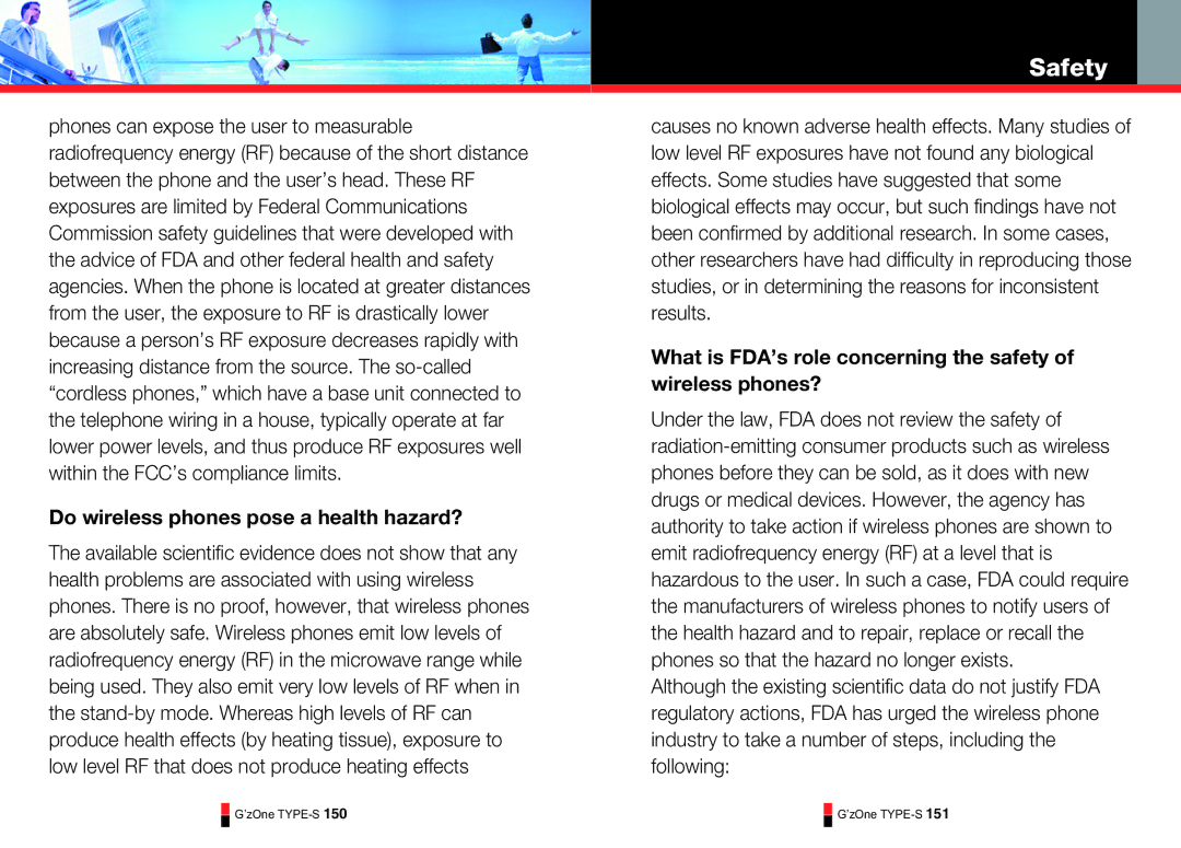 Casio TYPE-S 176 Do wireless phones pose a health hazard?, What is FDA’s role concerning the safety of wireless phones? 