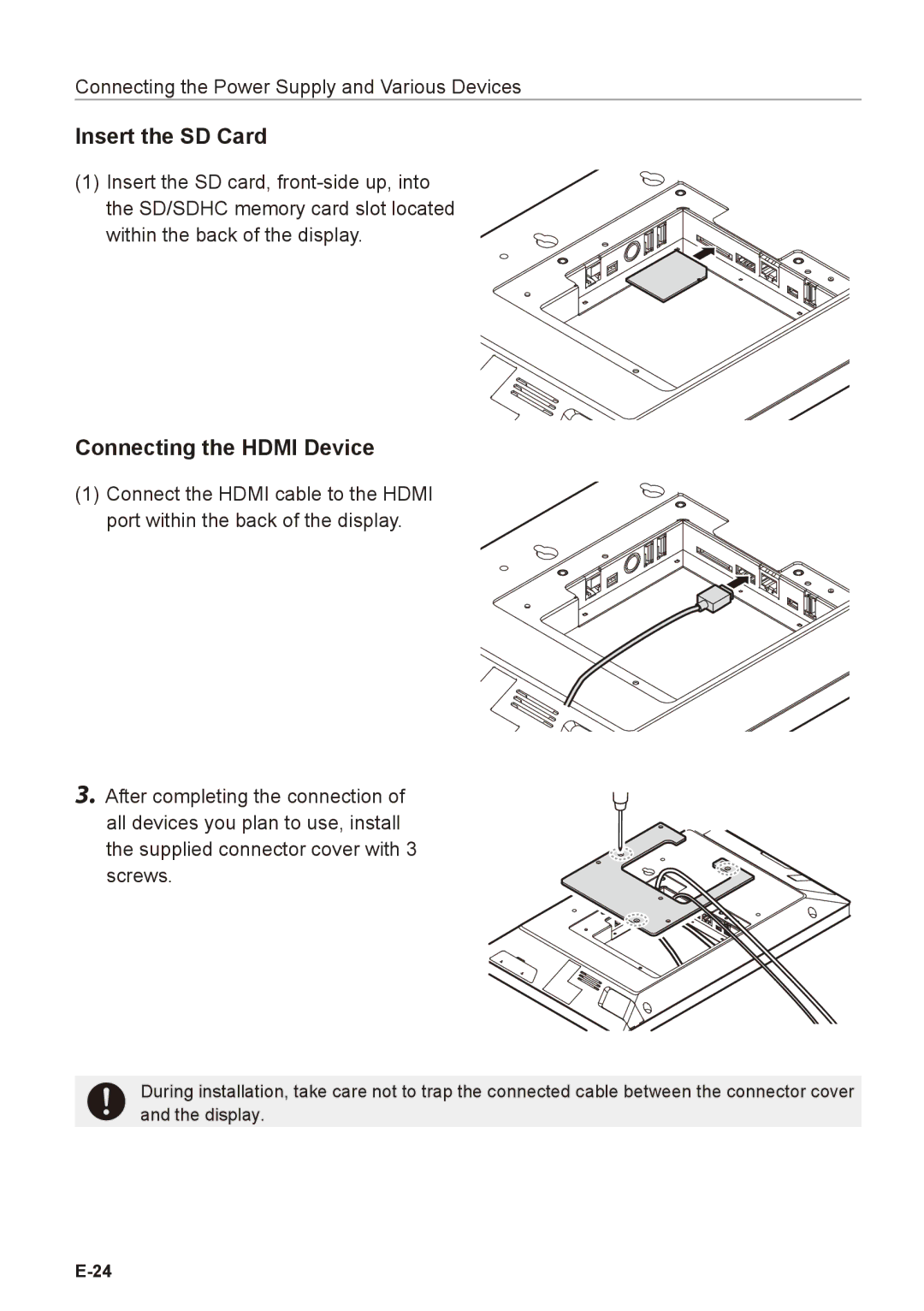 Casio V-R7000, V-R7100 user manual Insert the SD Card, Connecting the Hdmi Device 