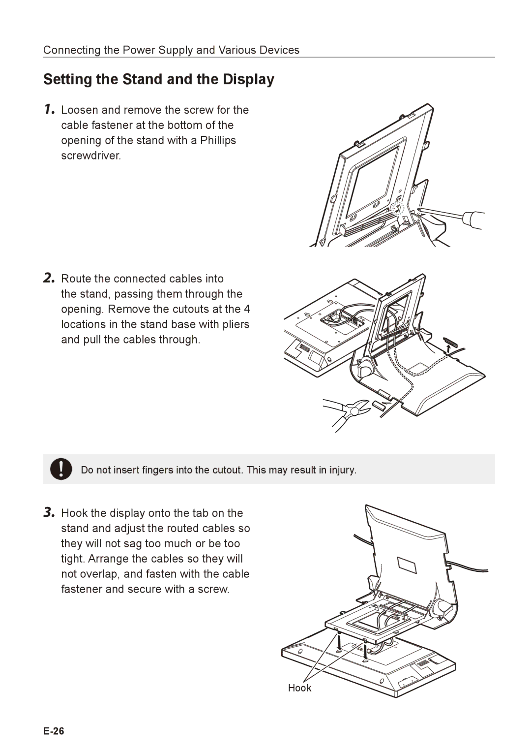 Casio V-R7000, V-R7100 user manual Setting the Stand and the Display 