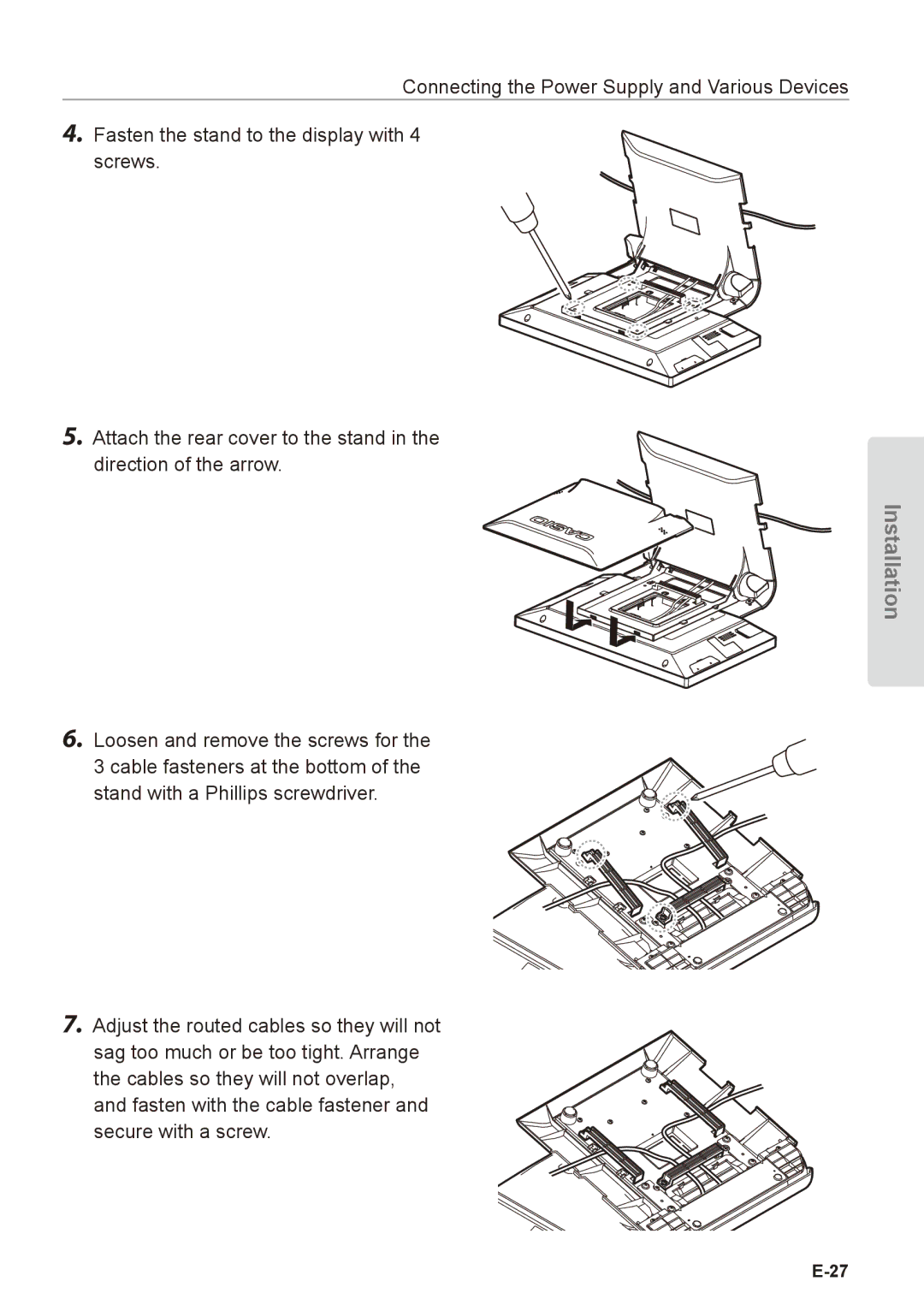 Casio V-R7100, V-R7000 user manual Installation 