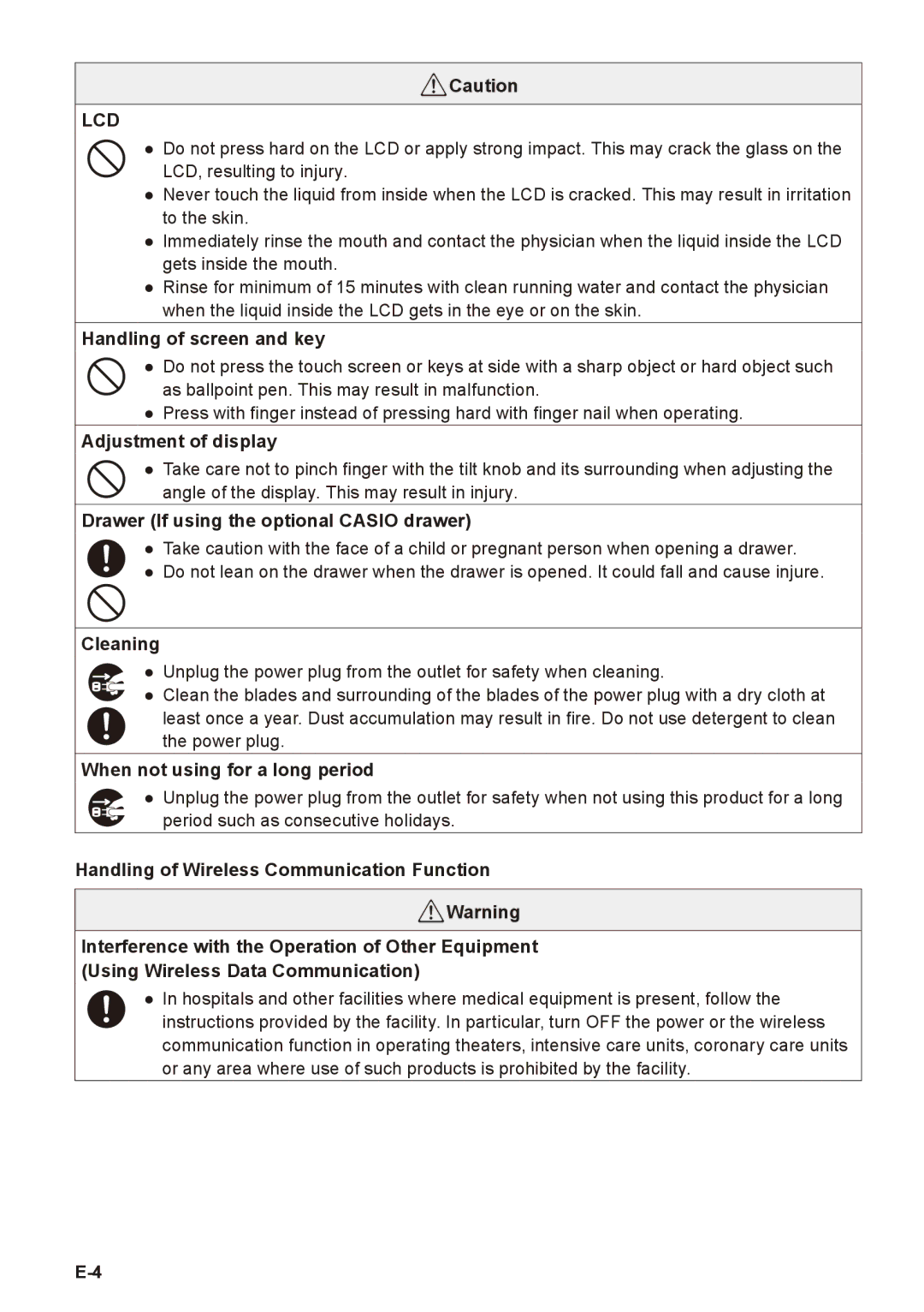 Casio V-R7000, V-R7100 user manual Lcd 