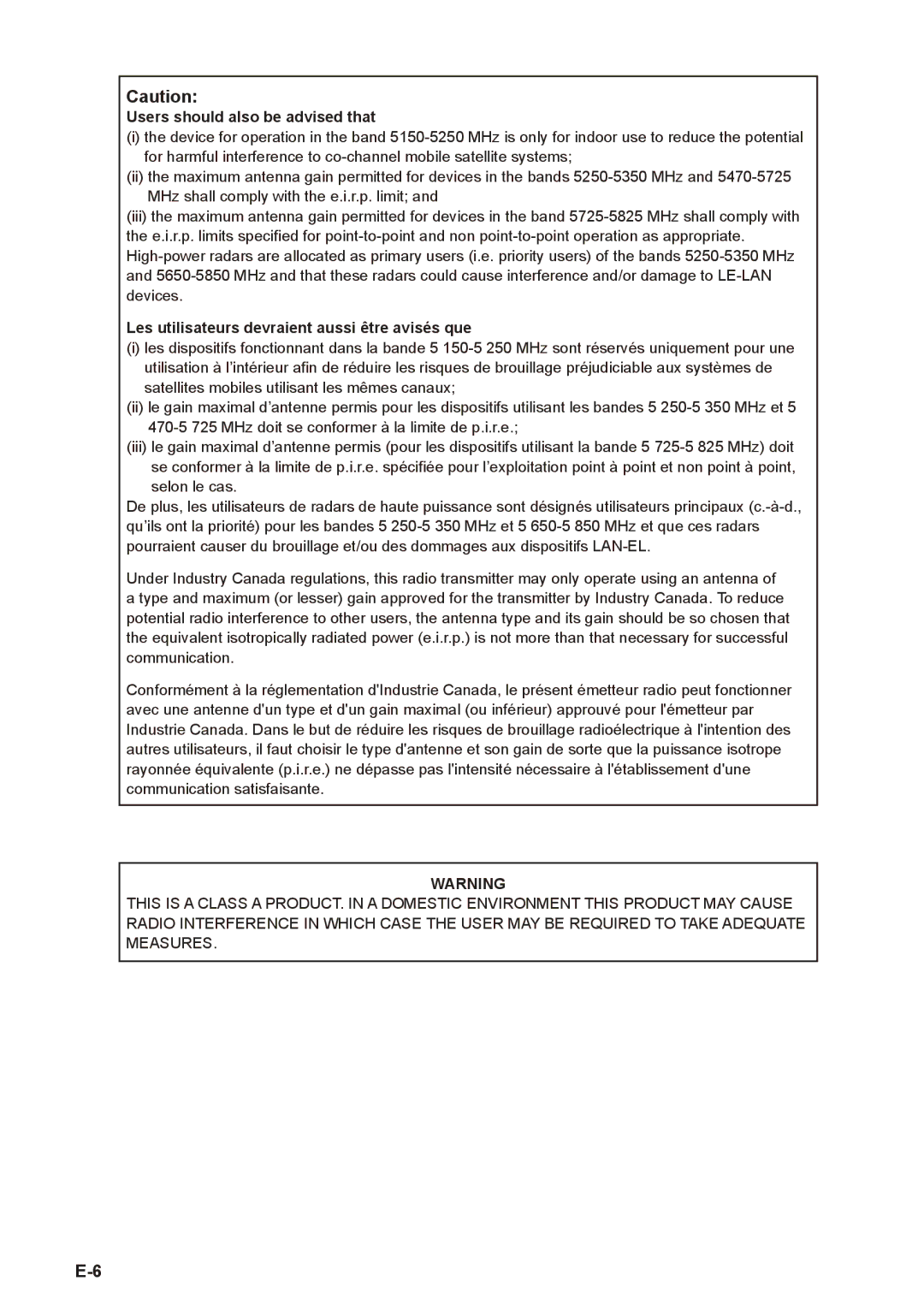 Casio V-R7000, V-R7100 user manual Users should also be advised that 