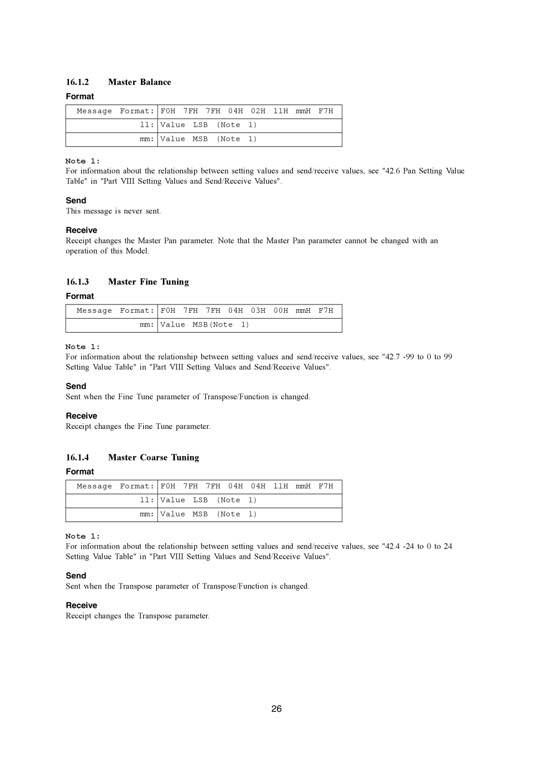 Casio WK-3700, WK-3200, CTK-900 manual Master Balance, Master Fine Tuning, Master Coarse Tuning 