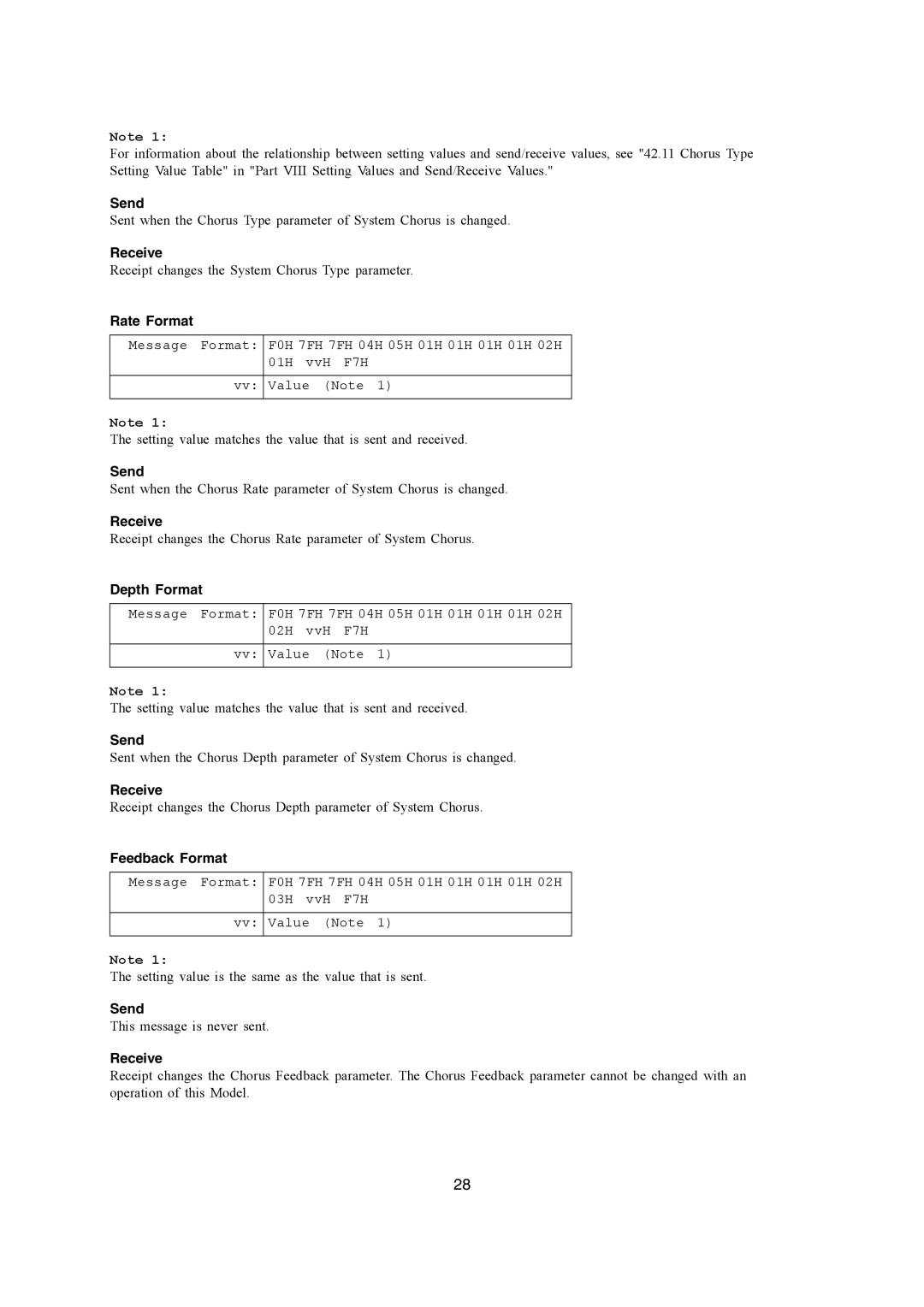 Casio CTK-900, WK-3200, WK-3700 manual Rate Format, Depth Format, Feedback Format 