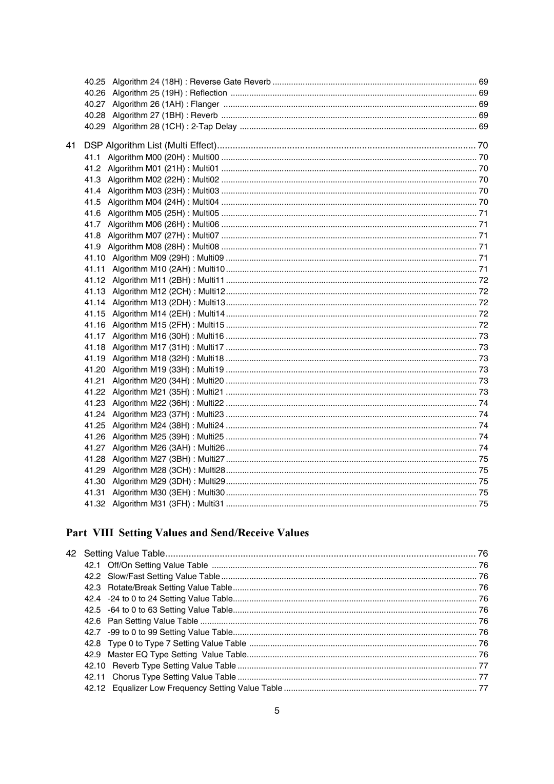 Casio WK-3700, WK-3200, CTK-900 manual Part Viii Setting Values and Send/Receive Values 