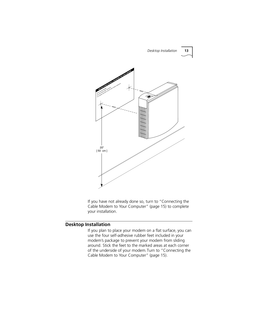 Castelle 10031161 manual Desktop Installation 