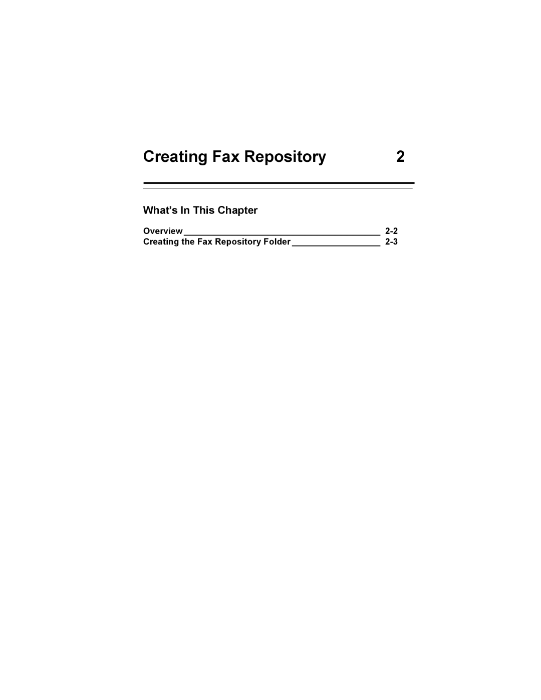 Castelle 61-1273-001 manual Creating Fax Repository 