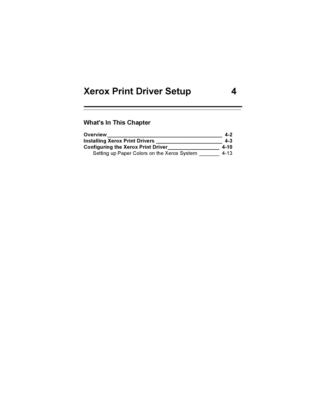 Castelle 61-1273-001 manual Xerox Print Driver Setup 