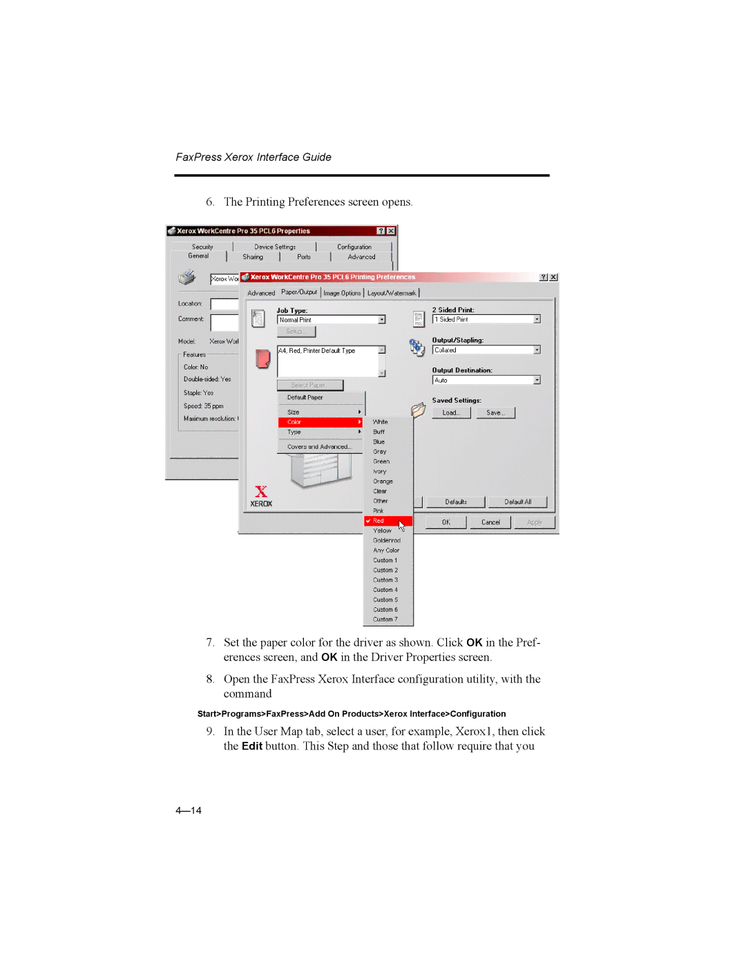 Castelle 61-1273-001 manual FaxPress Xerox Interface Guide 