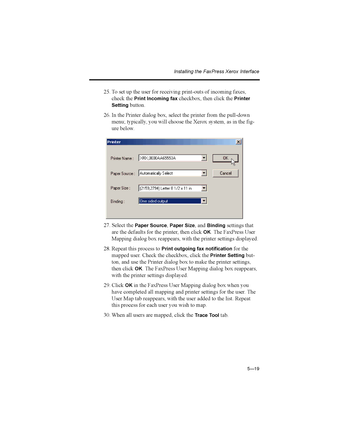 Castelle 61-1273-001 manual Installing the FaxPress Xerox Interface 