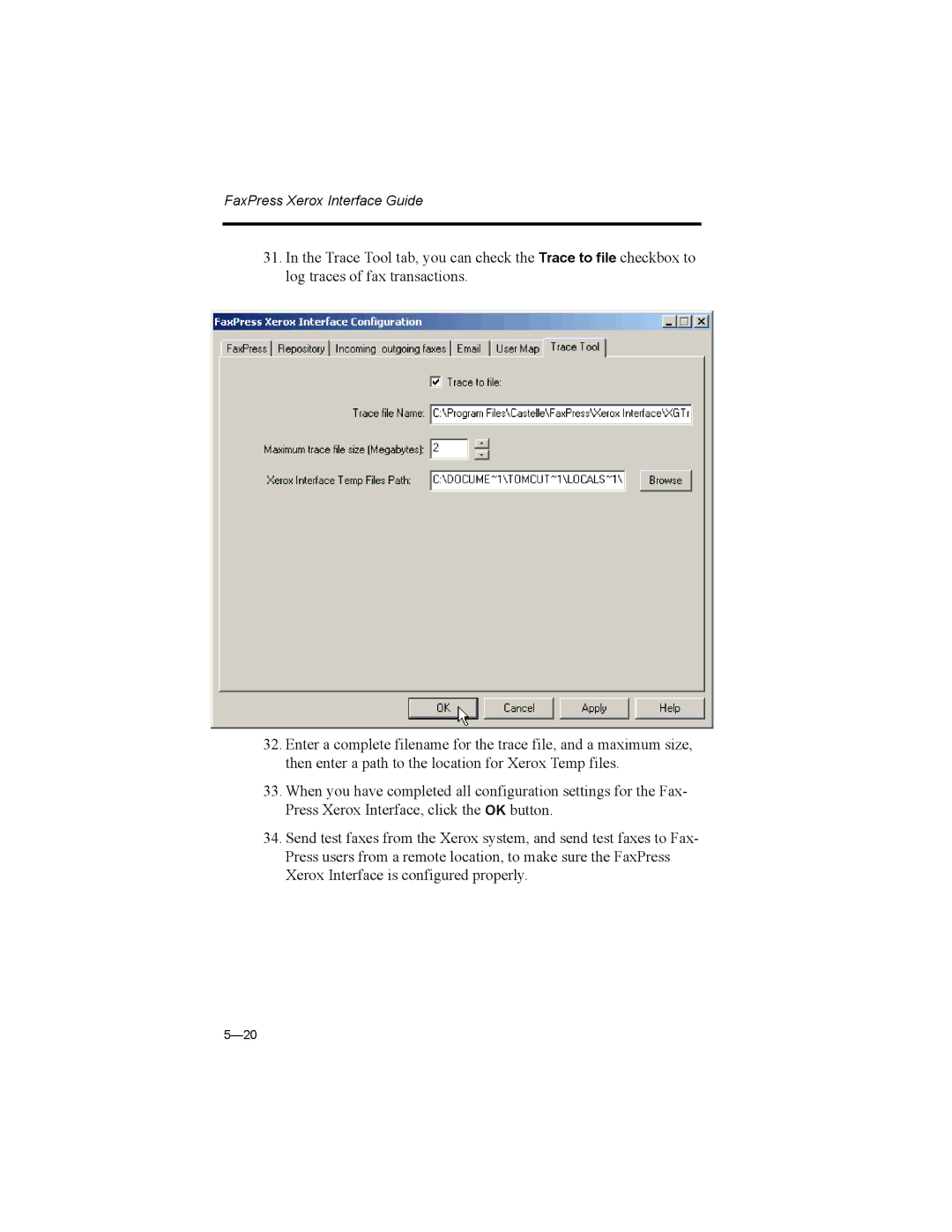 Castelle 61-1273-001 manual FaxPress Xerox Interface Guide 