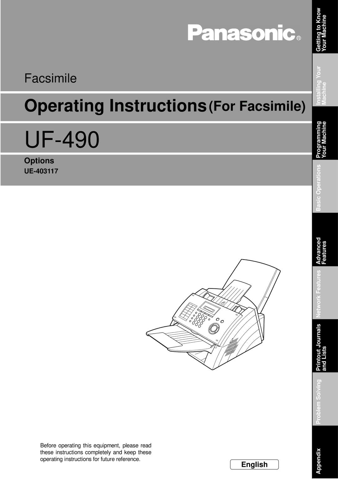 Castelle UF-490 appendix UE-403117 