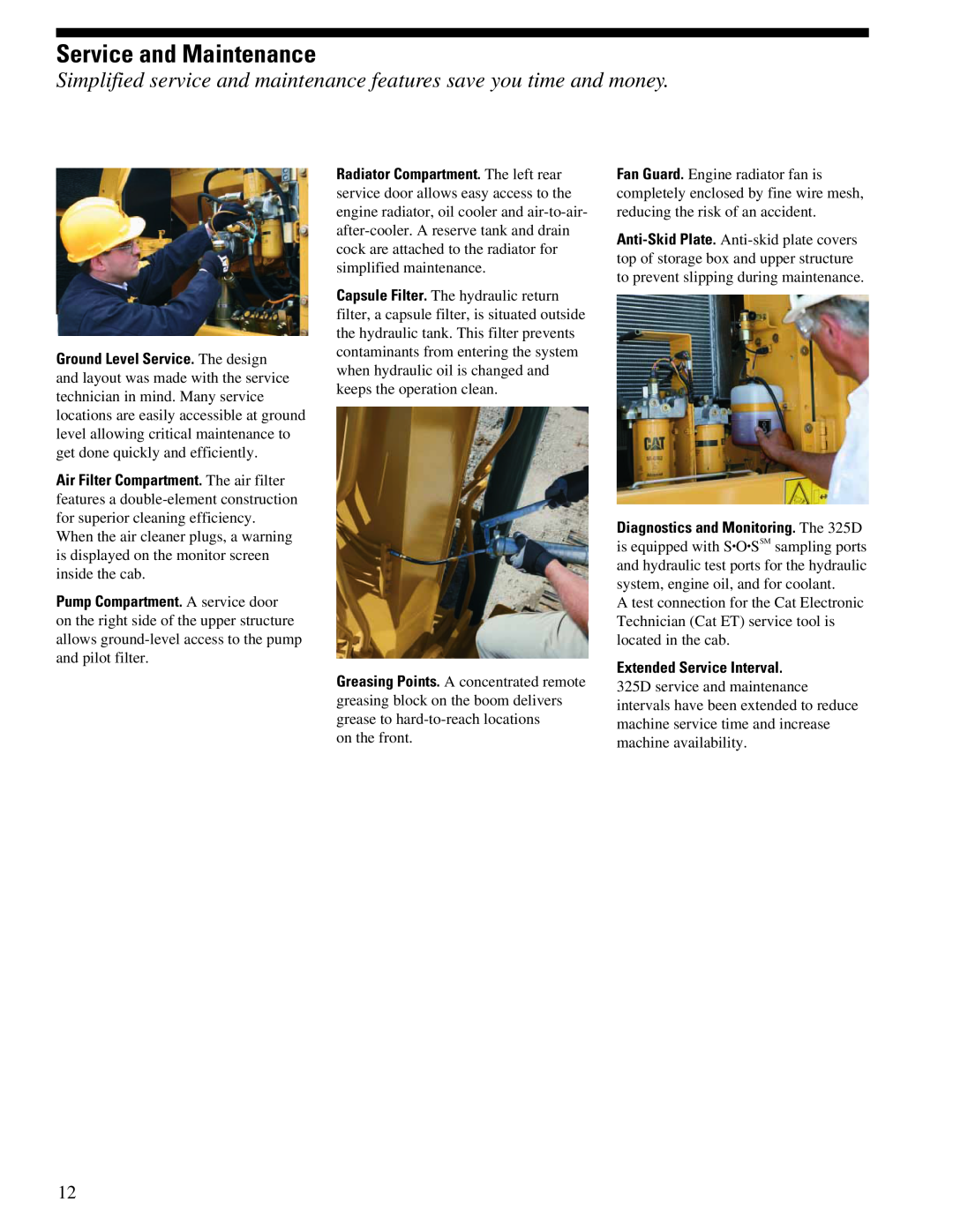 CAT 325DL manual Service and Maintenance 