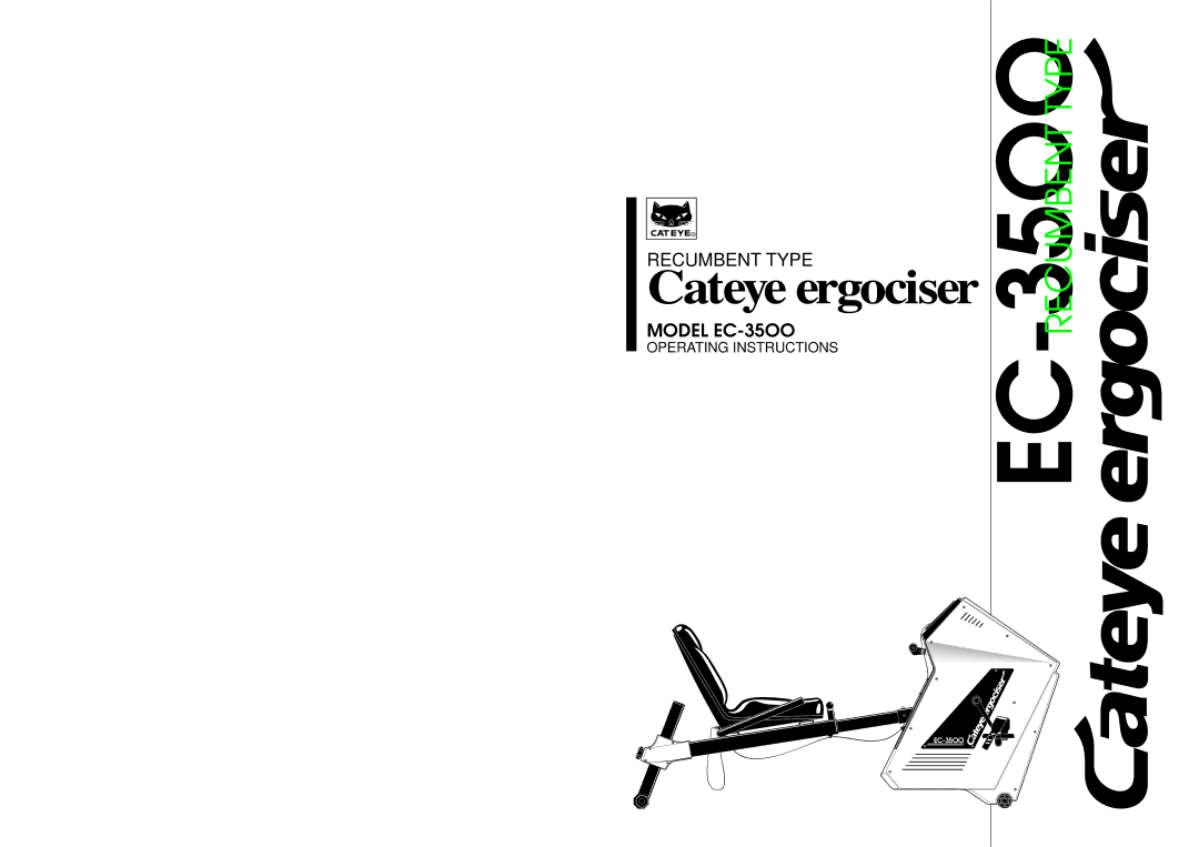 Cateye EC-35OO operating instructions Cateye ergociser 