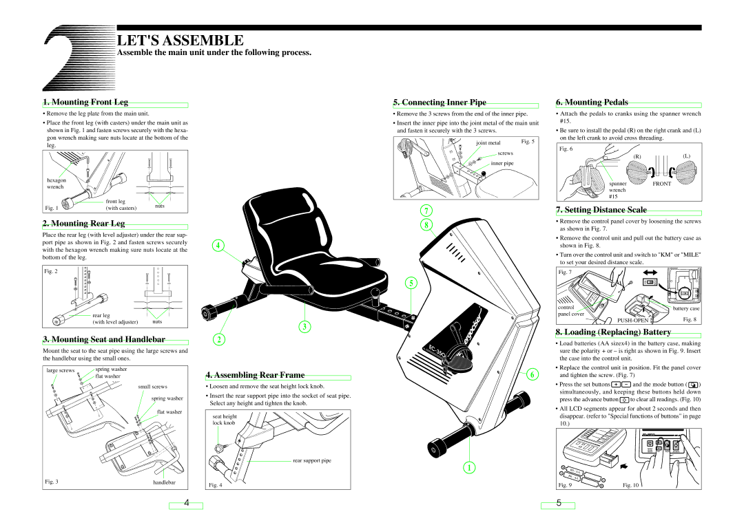 Cateye EC-35OO operating instructions Lets Assemble 