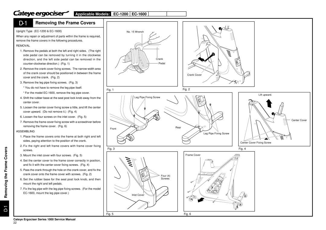 Cateye EC-3700, EC-3600 service manual 1Removing the Frame Covers 