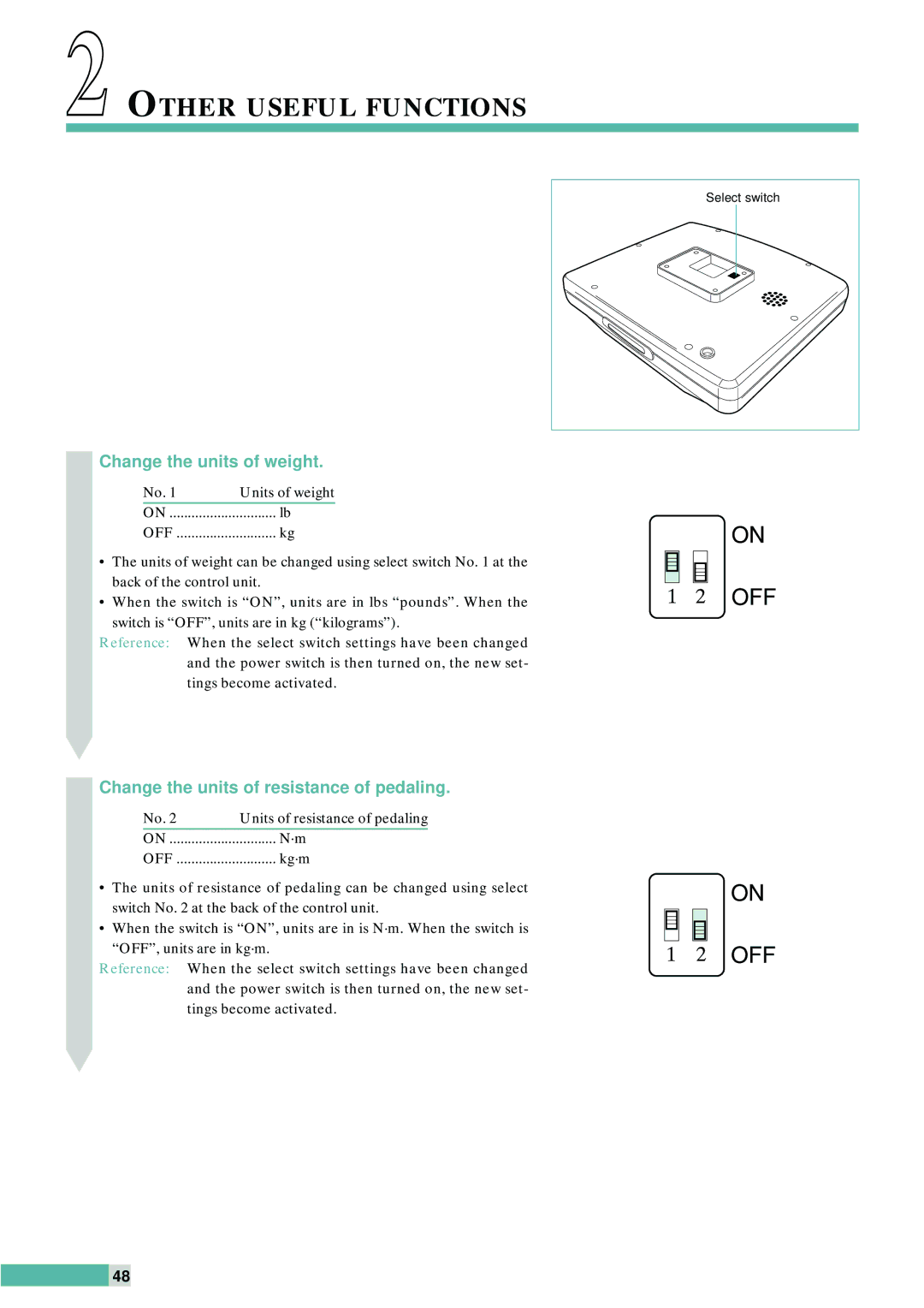 Cateye EC-C400R instruction manual Other Useful Functions, Change the units of weight 