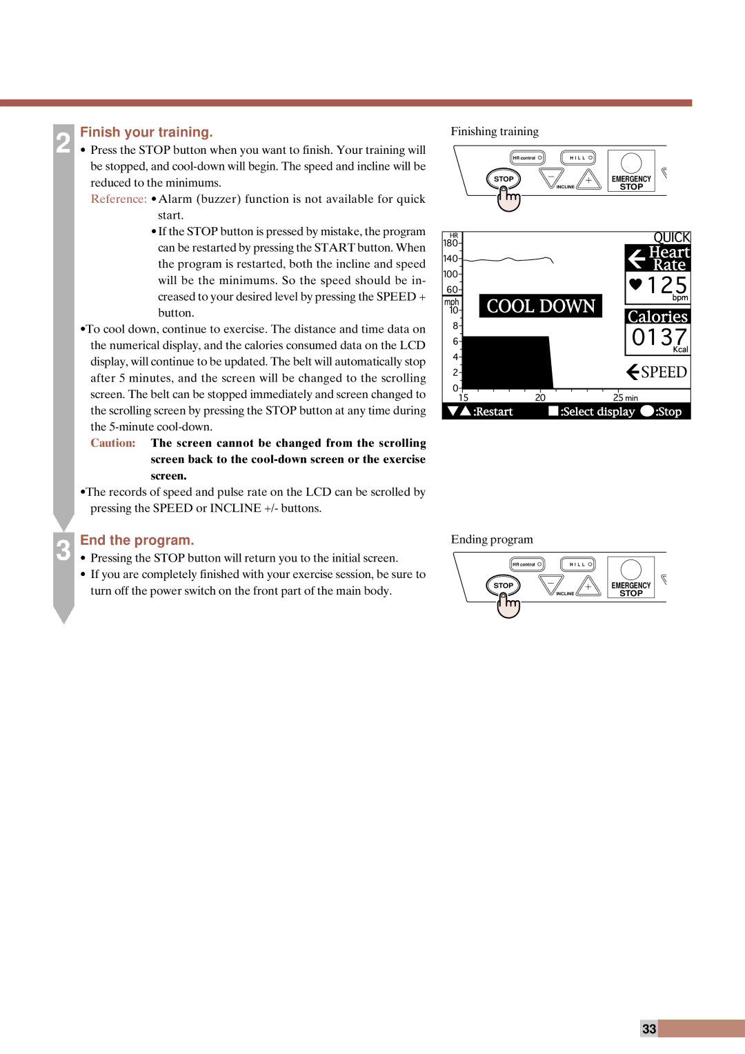 Cateye EC-T220 instruction manual Finish your training 