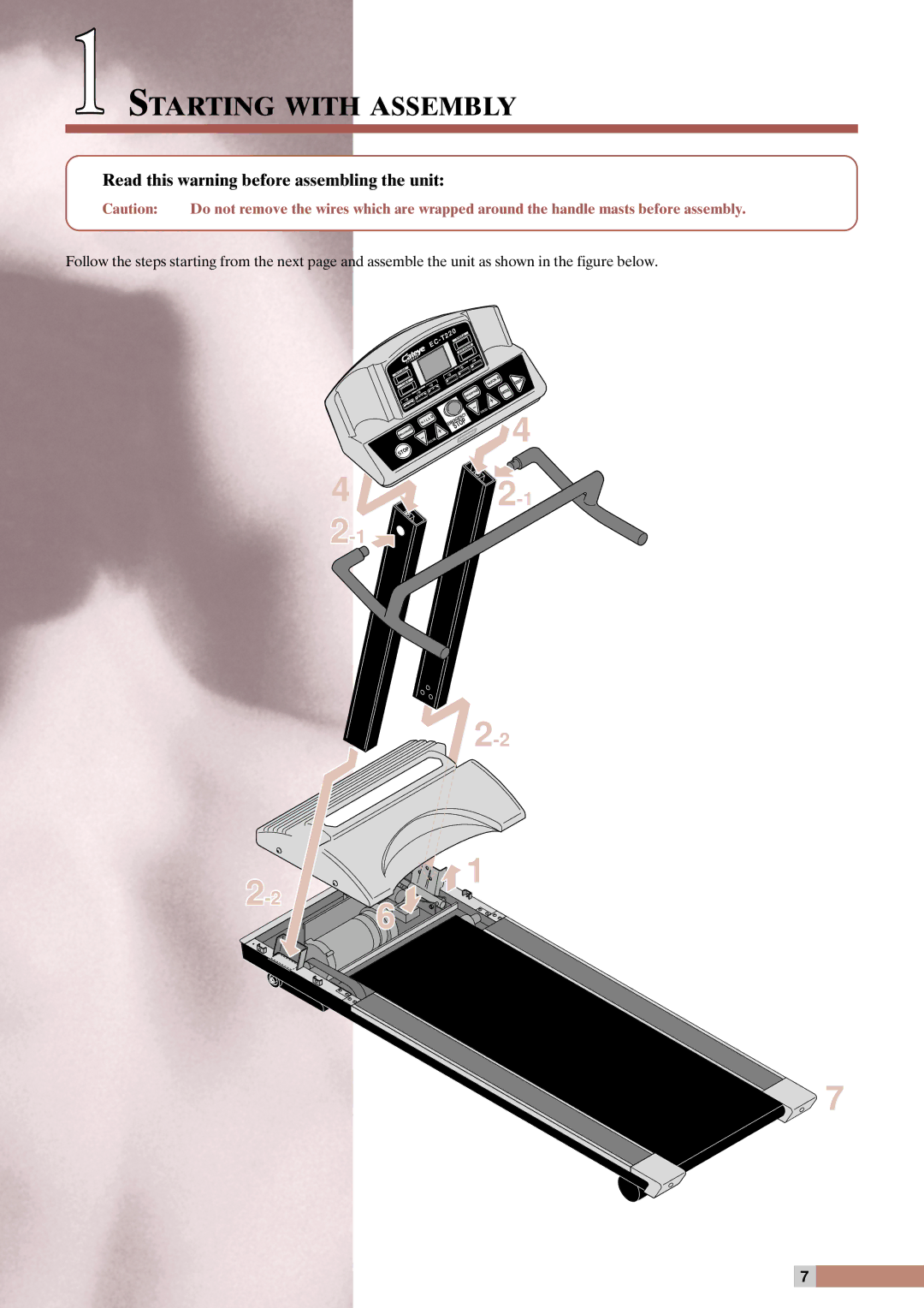 Cateye EC-T220 instruction manual Starting with Assembly, Read this warning before assembling the unit 