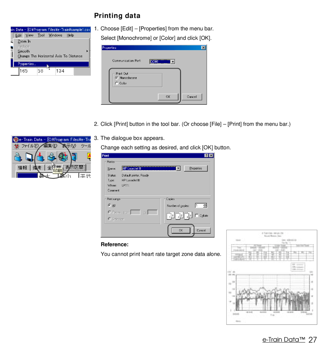 Cateye MSC Download Kit instruction manual Printing data, Reference 