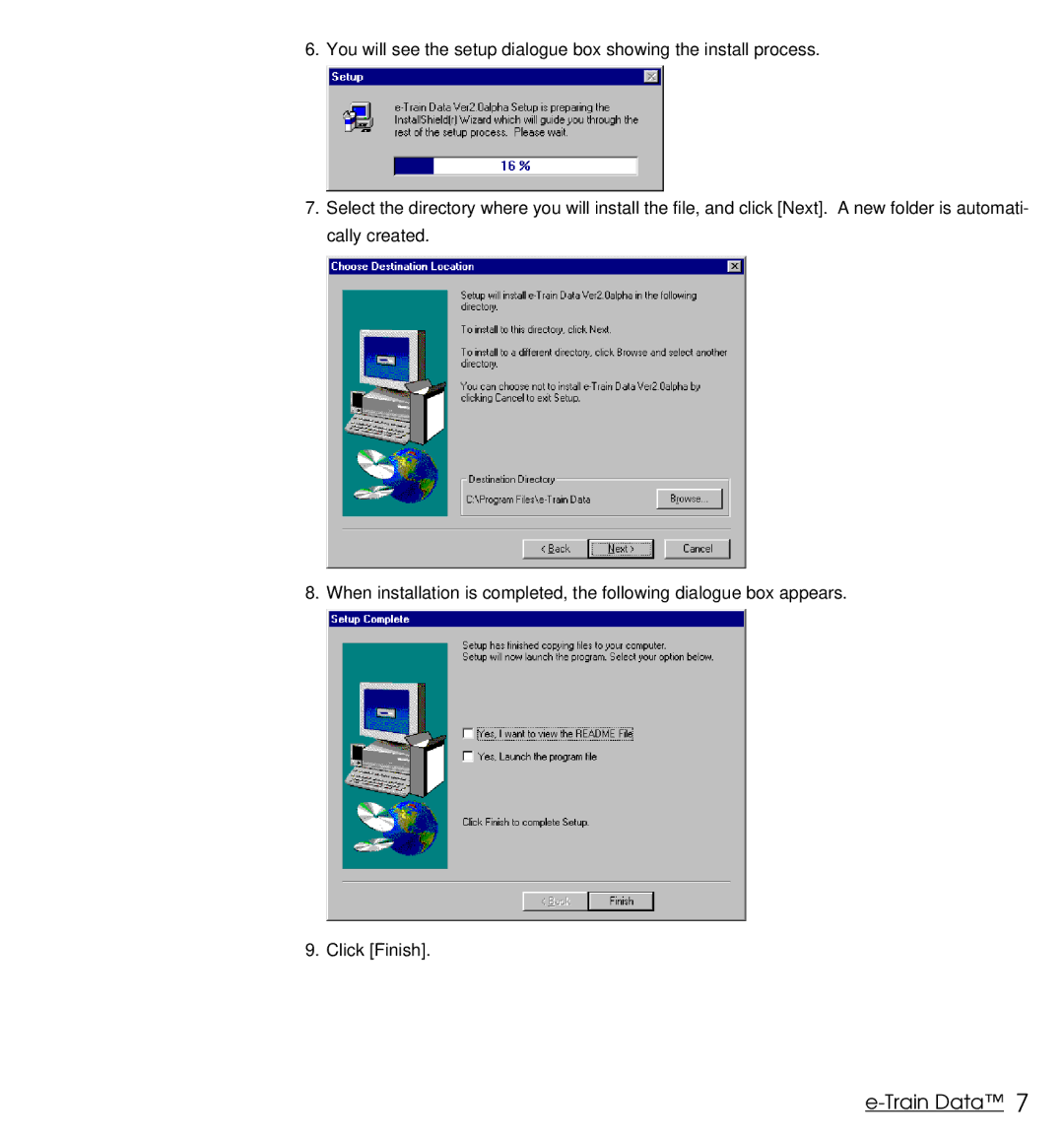 Cateye MSC Download Kit instruction manual Train Data 