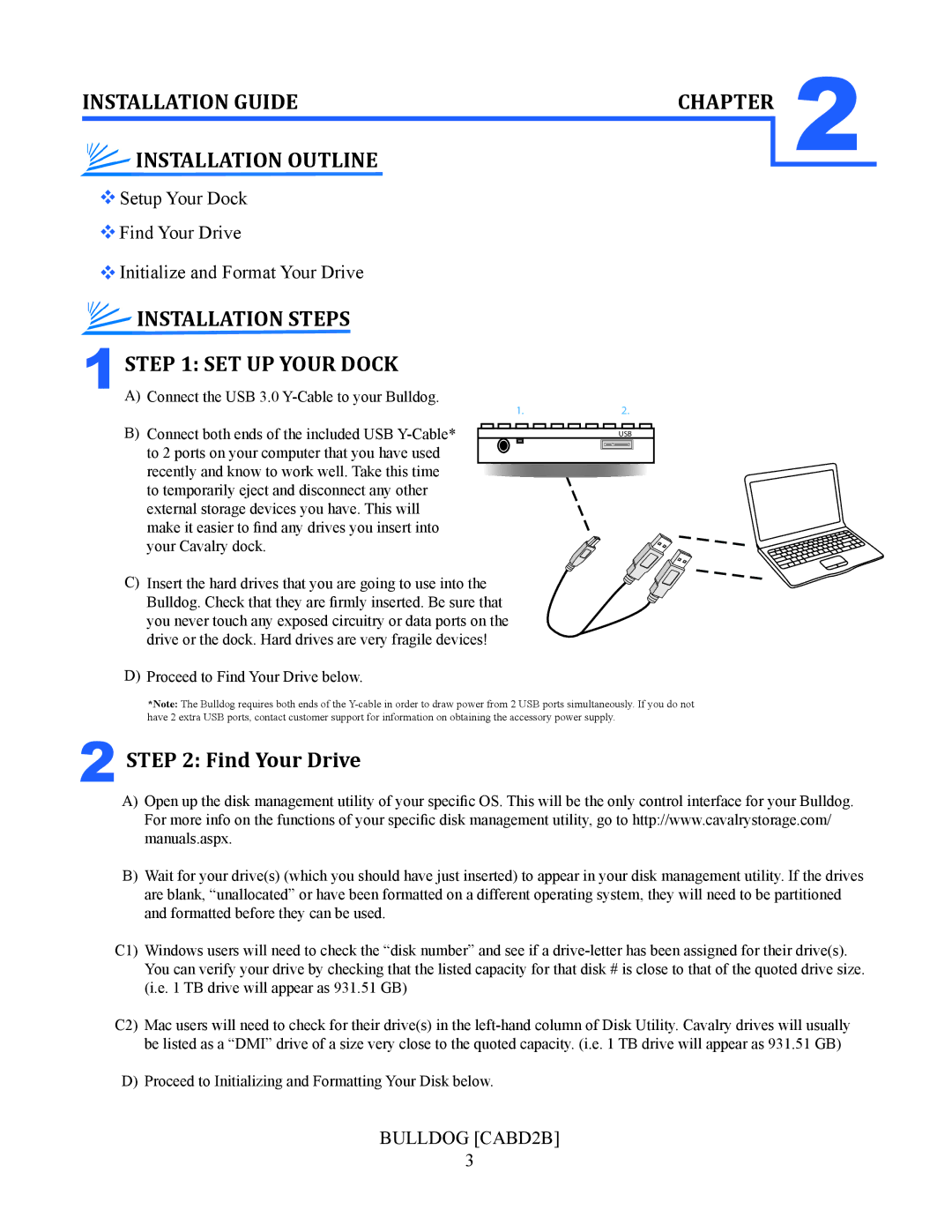 Cavalry Storage CABD2B Installation Guide, Installation Outline, Installation Steps 1STEP 1 SET UP Your Dock 