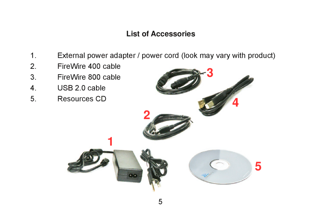 Cavalry Storage CADA-C32A user manual List of Accessories, Resources CD 