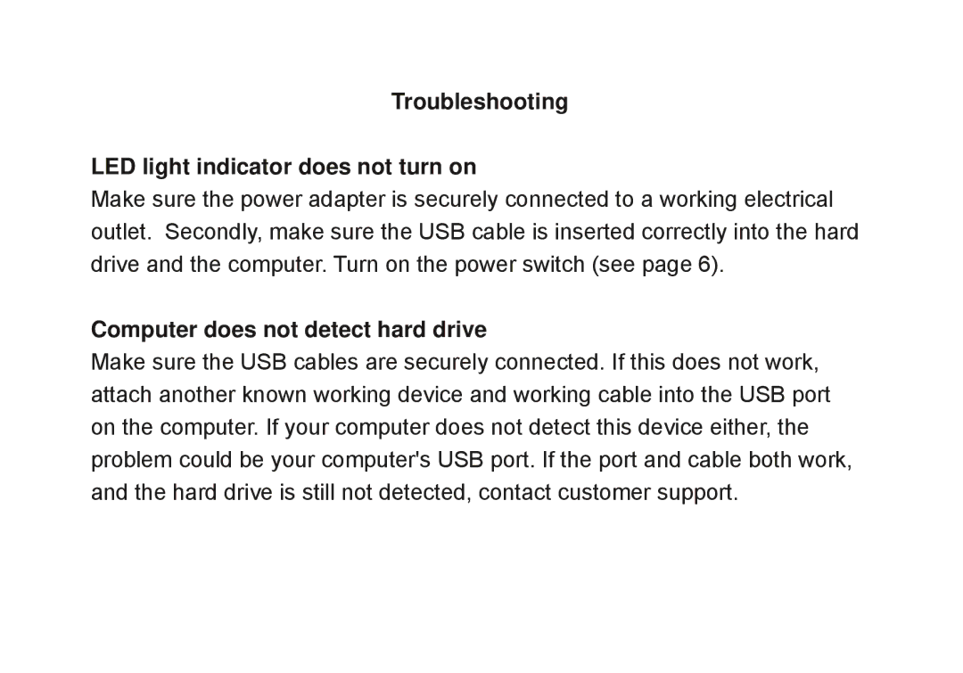 Cavalry Storage Computer Drive Troubleshooting LED light indicator does not turn on, Computer does not detect hard drive 