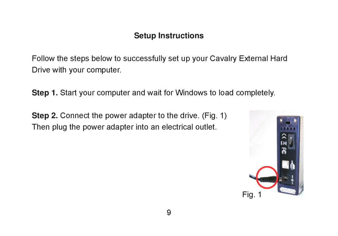 Cavalry Storage Computer Drive user manual Setup Instructions 