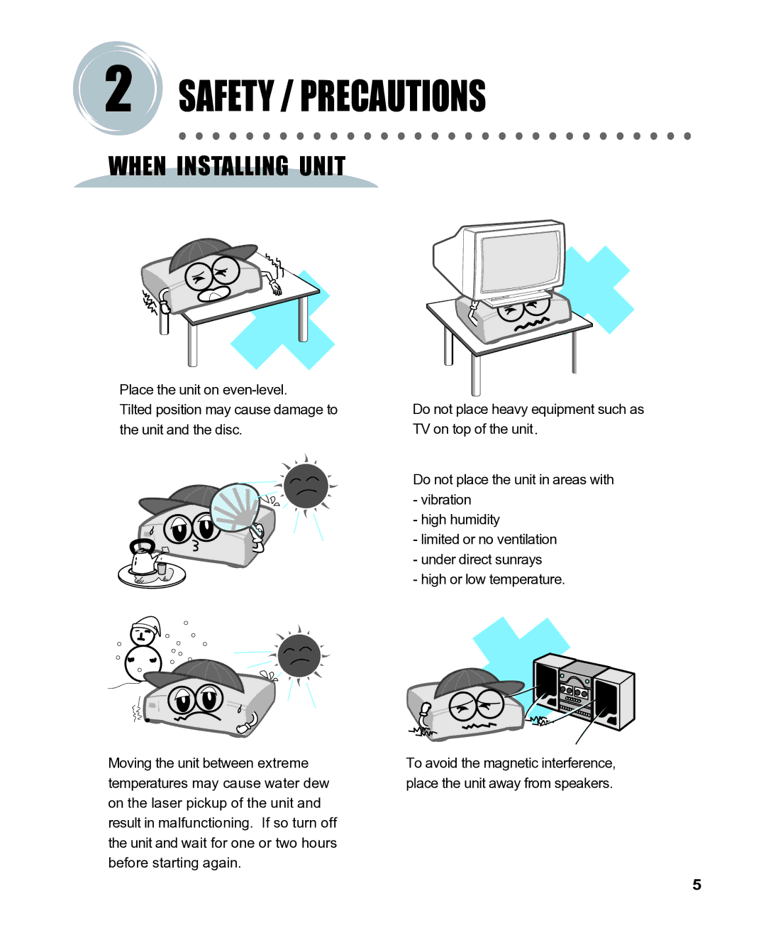 CAVS CAVS JB-199 manual Safety / Precautions, When Installing Unit 