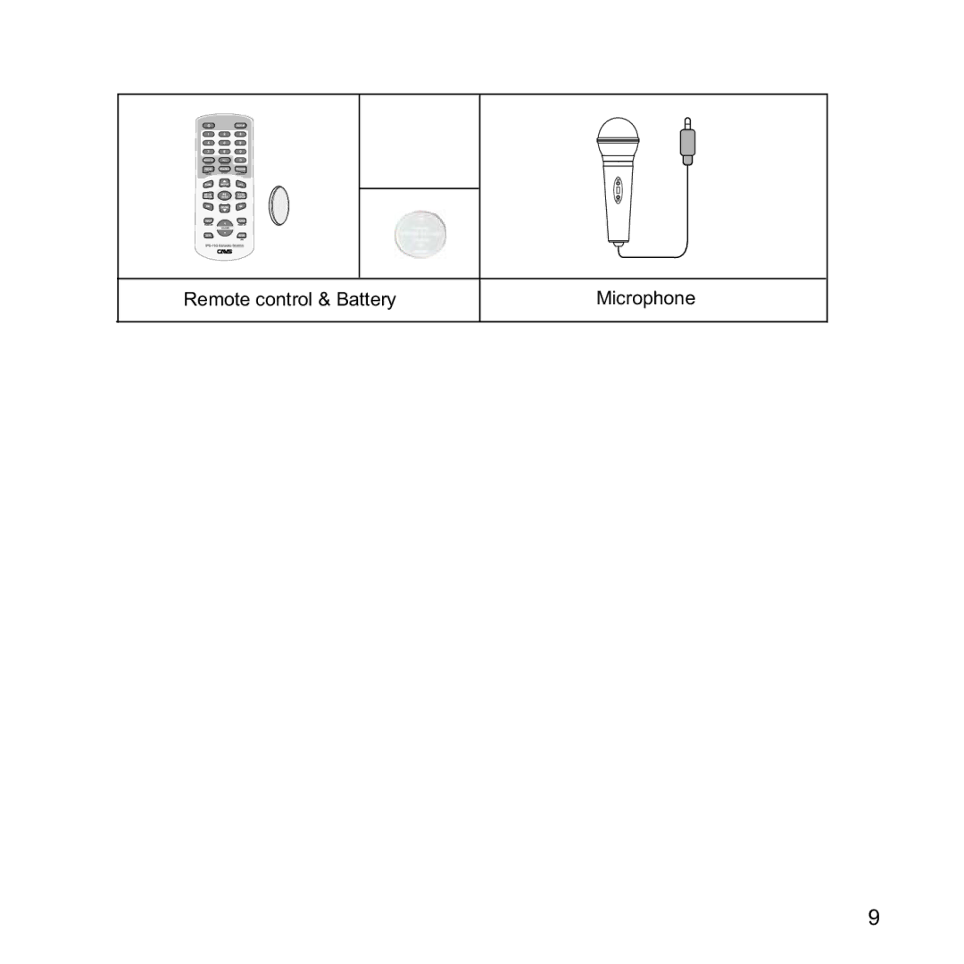 CAVS IPS-11G manual Remote control & Battery Microphone 