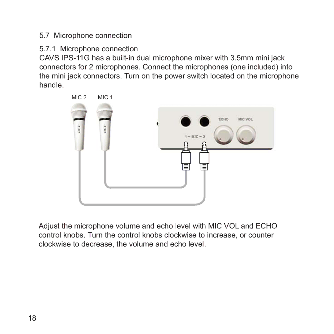 CAVS IPS-11G manual MIC 2 MIC 