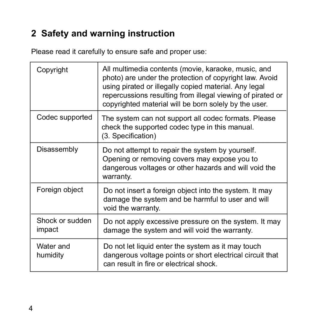 CAVS IPS-11G manual Safety and warning instruction 