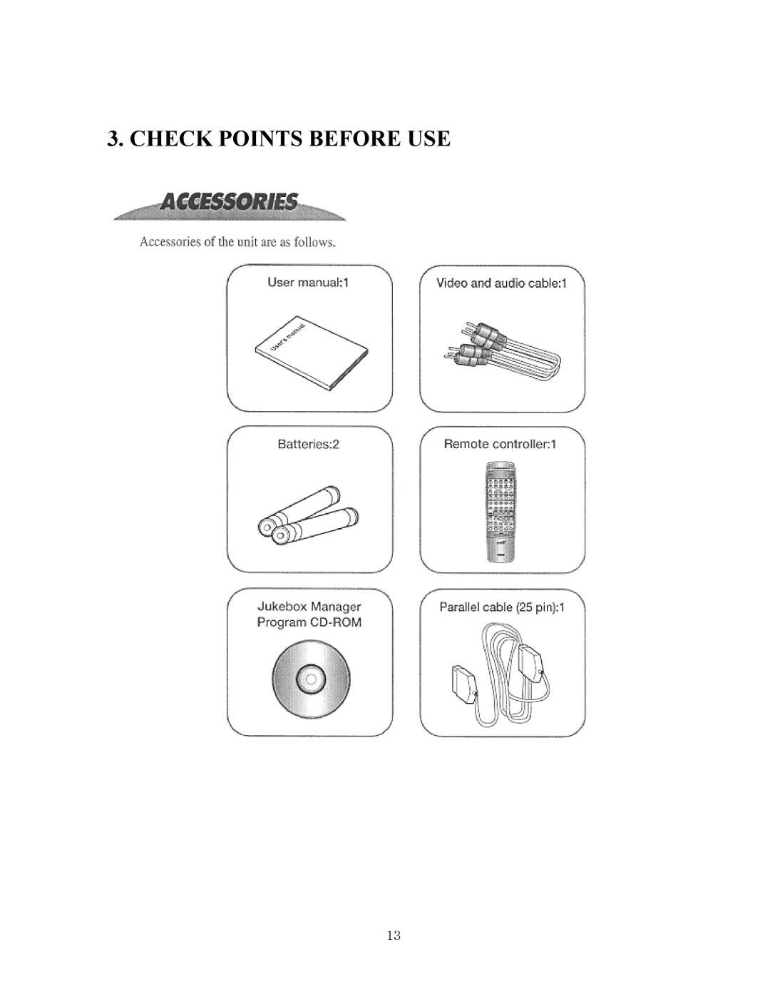 CAVS JB-99 manual Check Points Before USE 