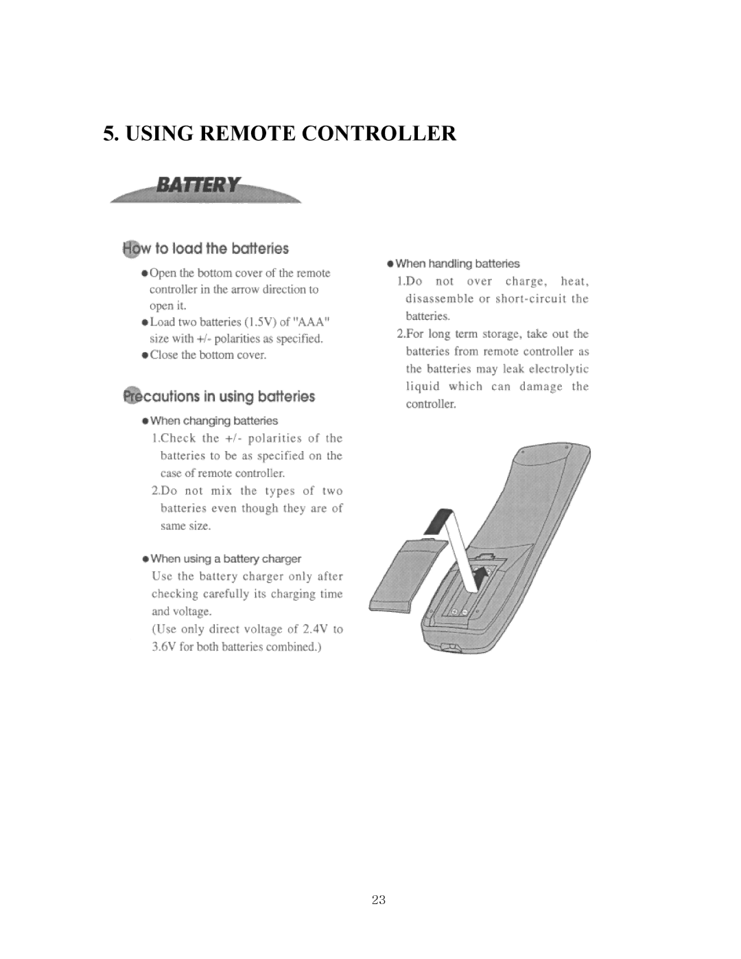 CAVS JB-99 manual Using Remote Controller 