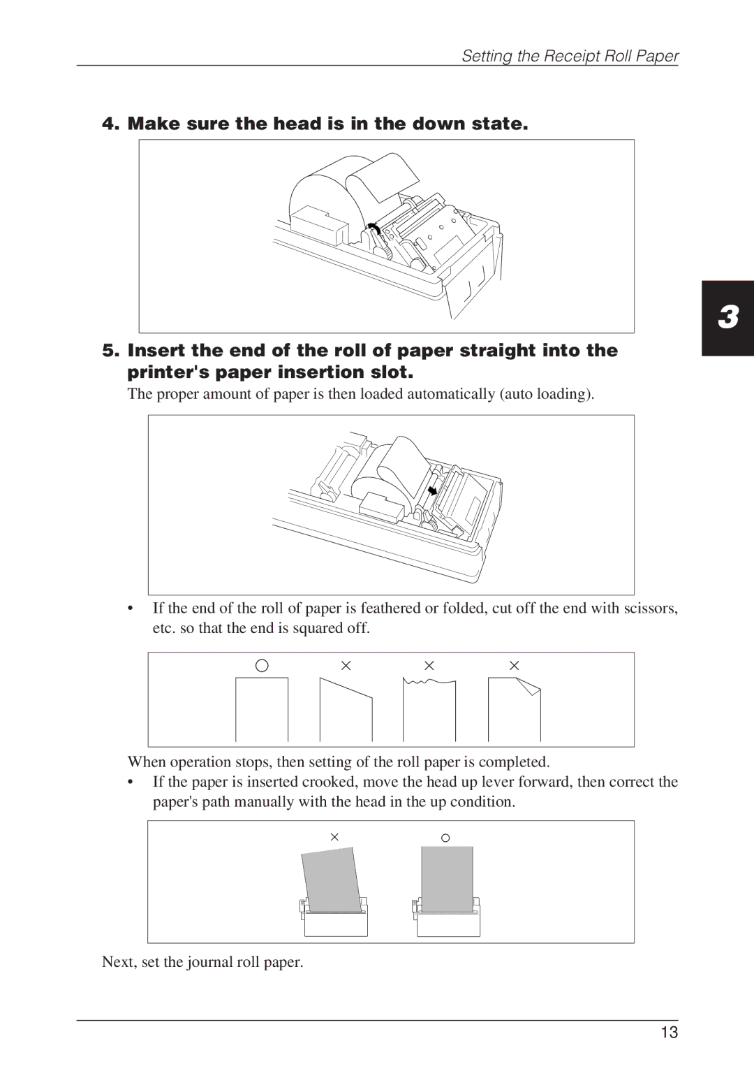 CBM America CBM-262 user manual Setting the Receipt Roll Paper 