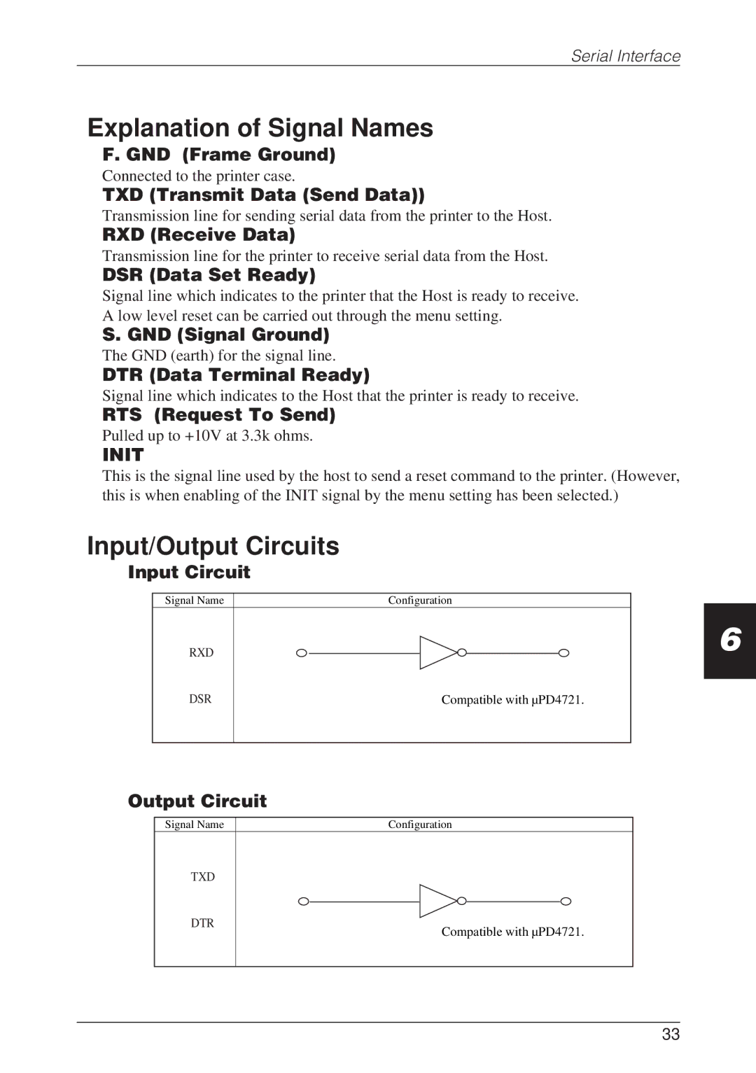 CBM America CBM-262 user manual Explanation of Signal Names, Input/Output Circuits 