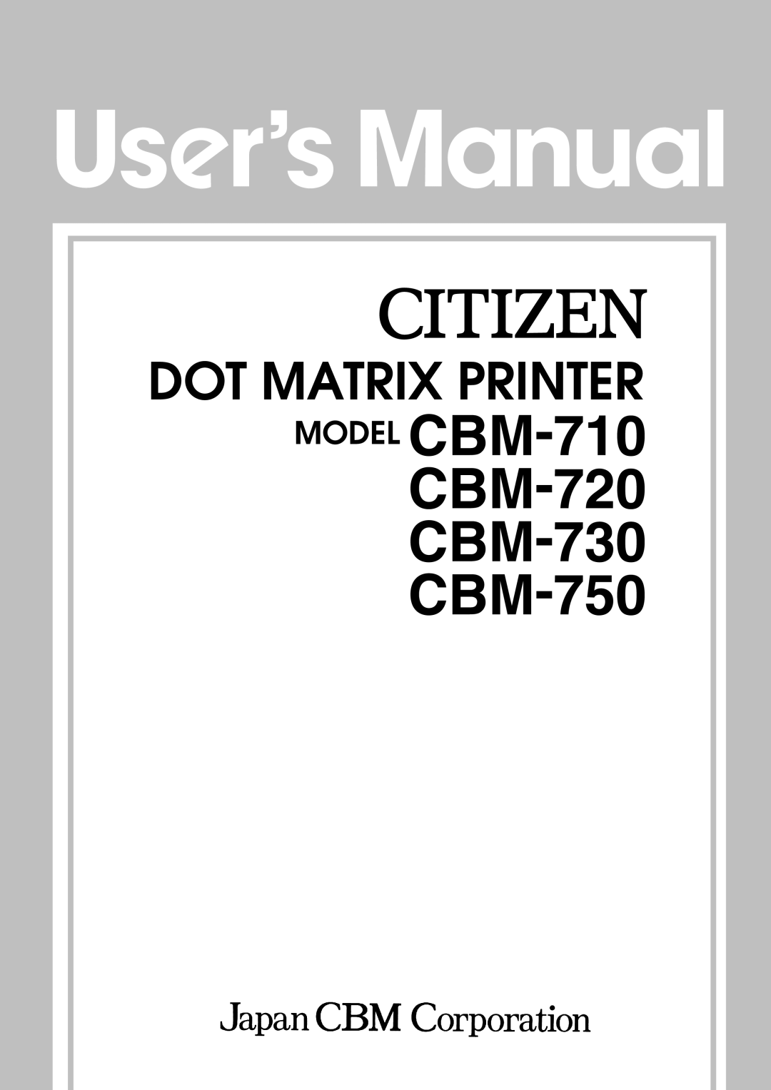 CBM America CBM-750, CBM-710, CBM-720, CBM-730 manual 