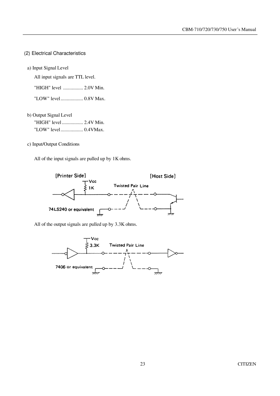 CBM America CBM-750, CBM-710, CBM-720, CBM-730 manual Electrical Characteristics 