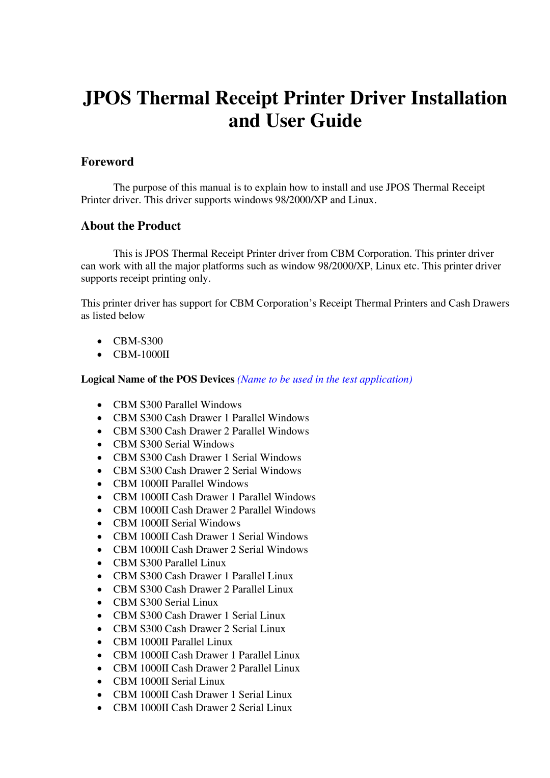 CBM America CBM-1000II, CBM-S300 manual Foreword, About the Product 