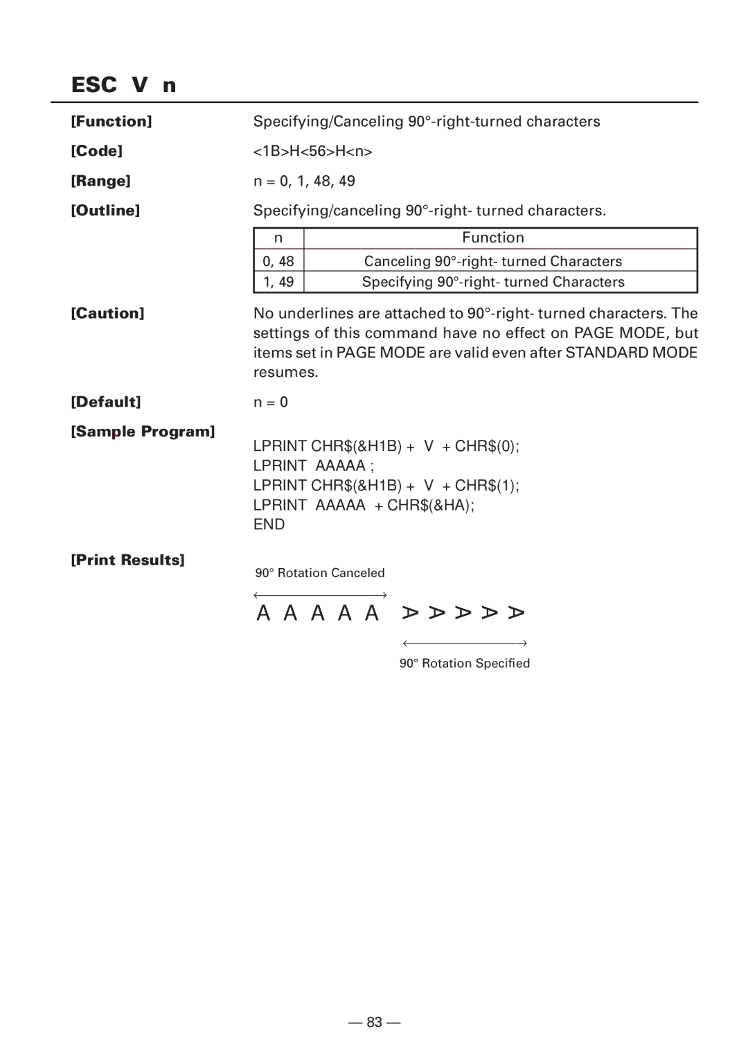 CBM America iDP3240 manual ESC V n, Default Sample Program 