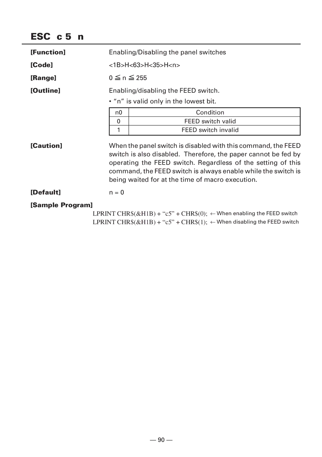 CBM America iDP3240 manual ESC c 5 n, Range Outline 