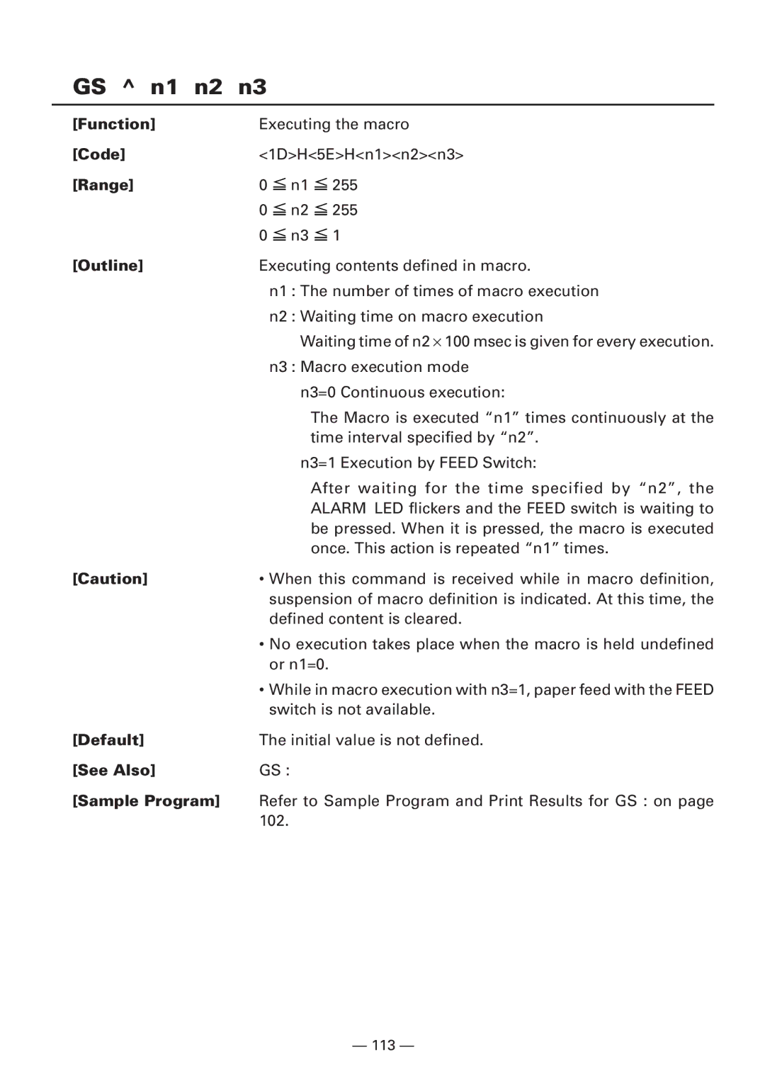 CBM America iDP3240 manual GS n1 n2 n3, Default 